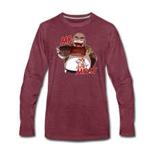 Load image into Gallery viewer, Mr. Meat Long-Sleeve T-Shirt (Mens) - heather burgundy