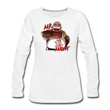 Load image into Gallery viewer, Mr. Meat Long-Sleeve T-Shirt (Womens) - white