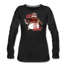 Load image into Gallery viewer, Mr. Meat Long-Sleeve T-Shirt (Womens) - black