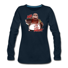 Load image into Gallery viewer, Mr. Meat Long-Sleeve T-Shirt (Womens) - deep navy