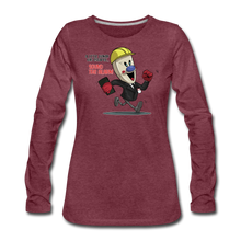 Load image into Gallery viewer, Ice Scream - Mini Rod Long-Sleeve T-Shirt (Womens) - heather burgundy