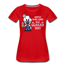 Load image into Gallery viewer, Ice Scream Fun T-Shirt (Womens) - red
