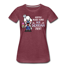 Load image into Gallery viewer, Ice Scream Fun T-Shirt (Womens) - heather burgundy

