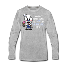 Load image into Gallery viewer, Ice Scream Fun Long-Sleeve T-Shirt (Mens) - heather gray
