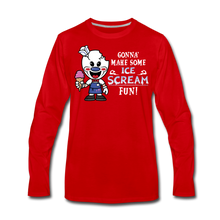 Load image into Gallery viewer, Ice Scream Fun Long-Sleeve T-Shirt (Mens) - red
