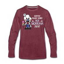 Load image into Gallery viewer, Ice Scream Fun Long-Sleeve T-Shirt (Mens) - heather burgundy
