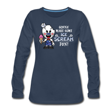 Load image into Gallery viewer, Ice Scream Fun Long-Sleeve T-Shirt (Womens) - navy
