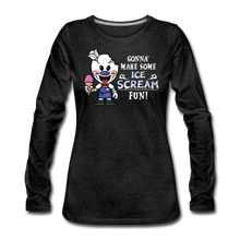 Load image into Gallery viewer, Ice Scream Fun Long-Sleeve T-Shirt (Womens) - charcoal gray
