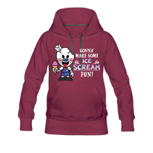 Load image into Gallery viewer, Ice Scream Fun Hoodie (Womens) - burgundy
