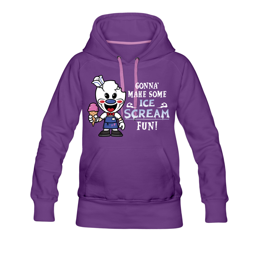 Ice Scream Fun Hoodie (Womens) - purple