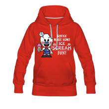 Load image into Gallery viewer, Ice Scream Fun Hoodie (Womens) - red
