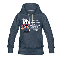 Load image into Gallery viewer, Ice Scream Fun Hoodie (Womens) - heather denim
