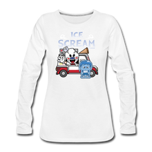 Load image into Gallery viewer, Ice Scream Truck Long-Sleeve T-Shirt (Womens) - white
