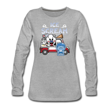 Load image into Gallery viewer, Ice Scream Truck Long-Sleeve T-Shirt (Womens) - heather gray
