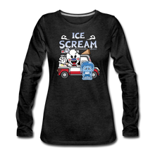 Load image into Gallery viewer, Ice Scream Truck Long-Sleeve T-Shirt (Womens) - charcoal gray
