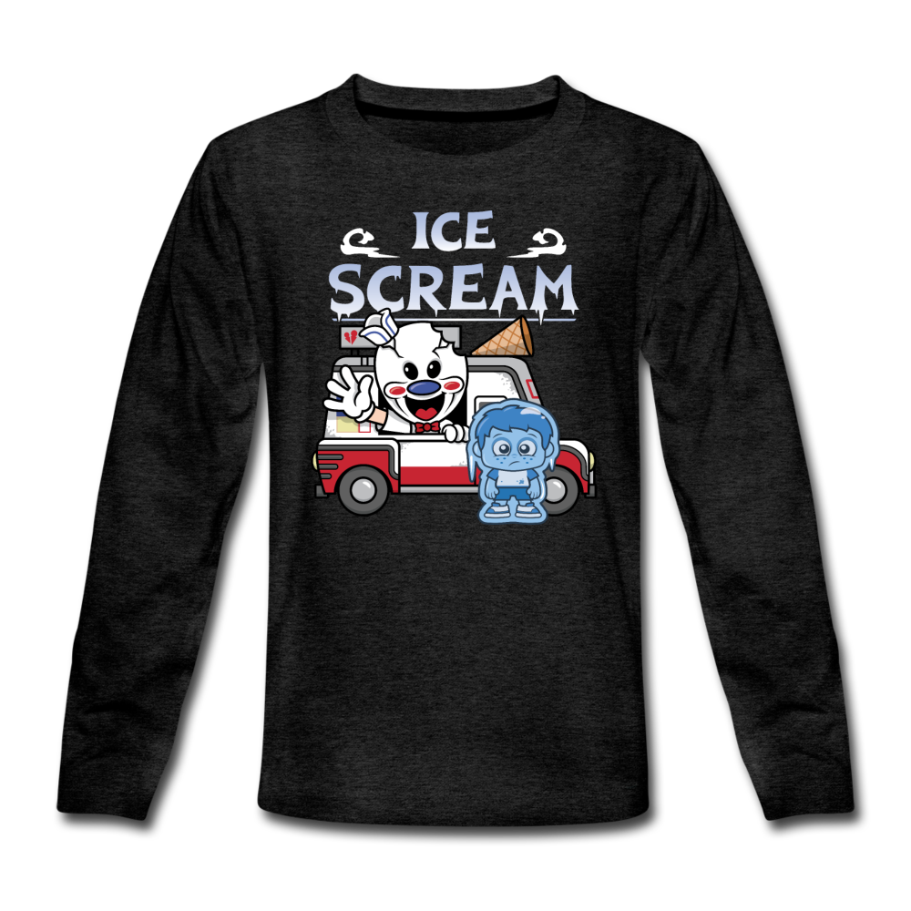 Ice Scream Truck Long-Sleeve T-Shirt - charcoal gray