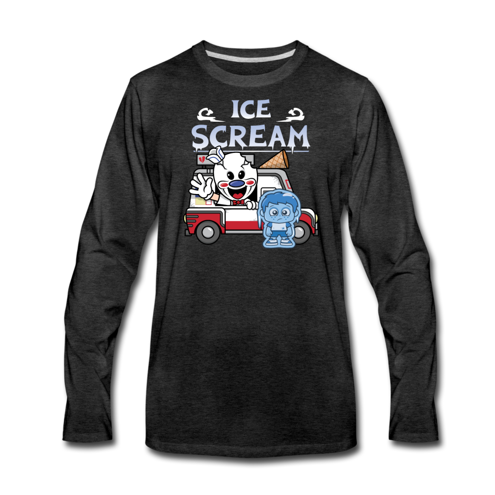 Ice Scream Truck Long-Sleeve T-Shirt (Mens) - charcoal gray