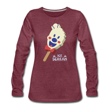Load image into Gallery viewer, Ice Scream Pop Long-Sleeve T-Shirt (Womens) - heather burgundy
