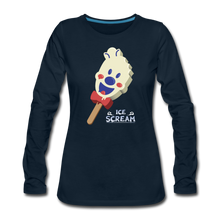 Load image into Gallery viewer, Ice Scream Pop Long-Sleeve T-Shirt (Womens) - deep navy
