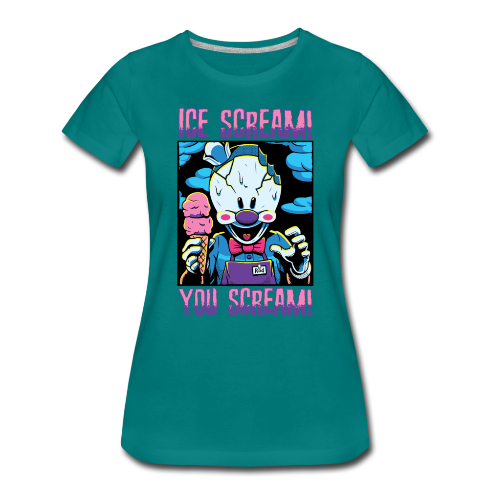 Ice Scream You Scream T-Shirt (Womens) - teal