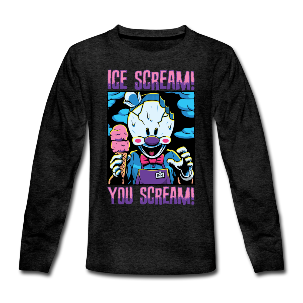 Ice Scream You Scream Long-Sleeve T-Shirt - charcoal gray