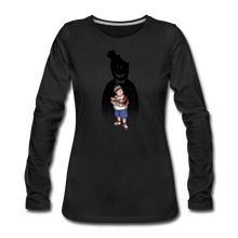 Load image into Gallery viewer, Charlie Ready To Attack Long-Sleeve T-Shirt (Womens) - black
