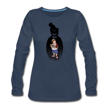 Load image into Gallery viewer, Charlie Ready To Attack Long-Sleeve T-Shirt (Womens) - navy
