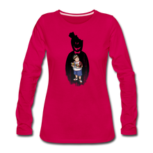 Load image into Gallery viewer, Charlie Ready To Attack Long-Sleeve T-Shirt (Womens) - dark pink
