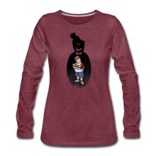 Load image into Gallery viewer, Charlie Ready To Attack Long-Sleeve T-Shirt (Womens) - heather burgundy
