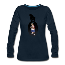 Load image into Gallery viewer, Charlie Ready To Attack Long-Sleeve T-Shirt (Womens) - deep navy
