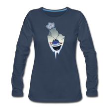 Load image into Gallery viewer, Rod Melting Long-Sleeve T-Shirt (Womens) - navy
