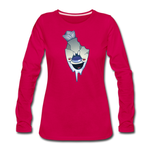 Load image into Gallery viewer, Rod Melting Long-Sleeve T-Shirt (Womens) - dark pink
