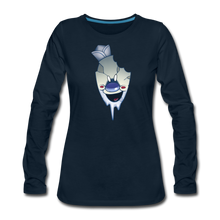 Load image into Gallery viewer, Rod Melting Long-Sleeve T-Shirt (Womens) - deep navy
