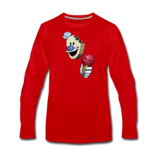 Load image into Gallery viewer, The Ice Scream Man Long-Sleeve T-Shirt (Mens) - red
