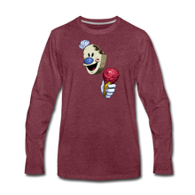 Load image into Gallery viewer, The Ice Scream Man Long-Sleeve T-Shirt (Mens) - heather burgundy
