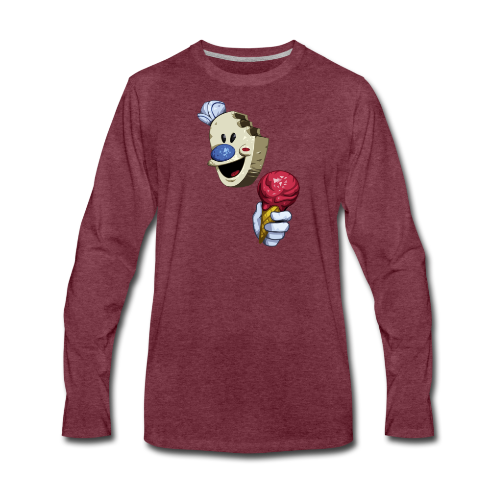 The Ice Scream Man Long-Sleeve T-Shirt (Mens) - heather burgundy