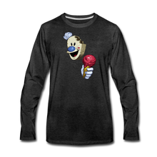 Load image into Gallery viewer, The Ice Scream Man Long-Sleeve T-Shirt (Mens) - charcoal gray
