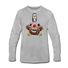 Load image into Gallery viewer, Evil Nun Gummy Long-Sleeve T-Shirt (Mens) - heather gray

