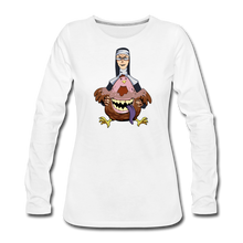 Load image into Gallery viewer, Evil Nun Gummy Long-Sleeve T-Shirt (Womens) - white
