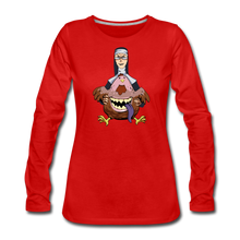 Load image into Gallery viewer, Evil Nun Gummy Long-Sleeve T-Shirt (Womens) - red
