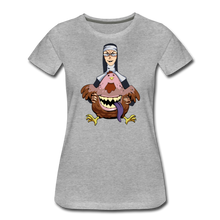 Load image into Gallery viewer, Evil Nun Gummy T-Shirt (Womens) - heather gray
