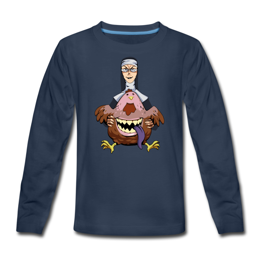 Evil Nun Gummy Long-Sleeve T-Shirt - navy