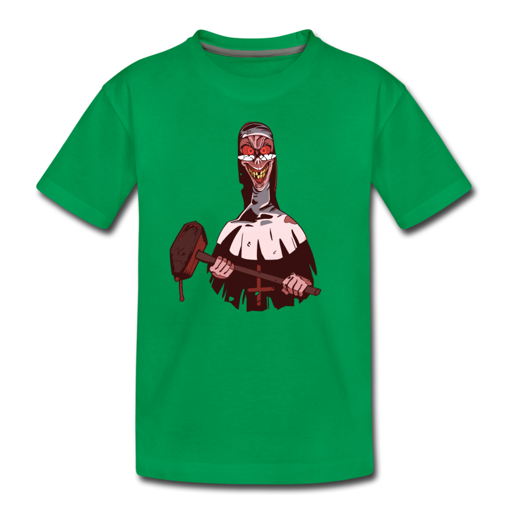 Evil Nun Hammer T-Shirt - kelly green