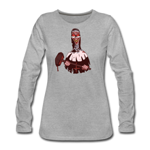 Load image into Gallery viewer, Evil Nun Hammer Long-Sleeve T-Shirt (Womens) - heather gray
