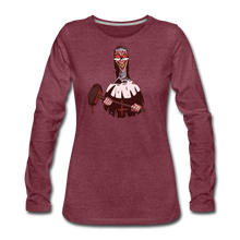 Load image into Gallery viewer, Evil Nun Hammer Long-Sleeve T-Shirt (Womens) - heather burgundy
