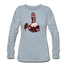 Load image into Gallery viewer, Evil Nun Hammer Long-Sleeve T-Shirt (Womens) - heather ice blue
