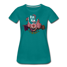 Load image into Gallery viewer, Evil Nun Mutant Chickens T-Shirt (Womens) - teal
