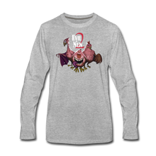 Load image into Gallery viewer, Evil Nun Mutant Chickens Long-Sleeve T-Shirts (Mens) - heather gray

