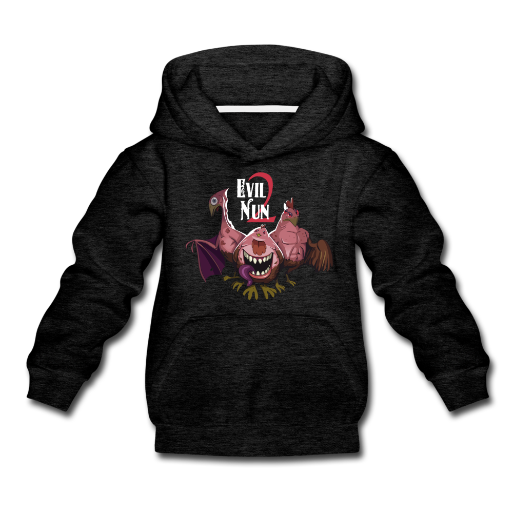Evil Nun Mutant Chickens Hoodie - charcoal gray