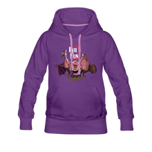 Load image into Gallery viewer, Evil Nun Mutant Chickens Hoodie (Womens) - purple
